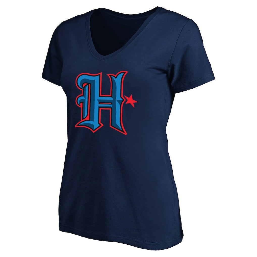 C.J. Stroud Houston Texans Women's Plus Size Fair Catch Name & Number Scoop Neck T-Shirt Navy