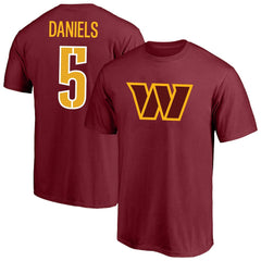 Jayden Daniels Washington Commanders Big & Tall Player Name & Number T-Shirt Burgundy