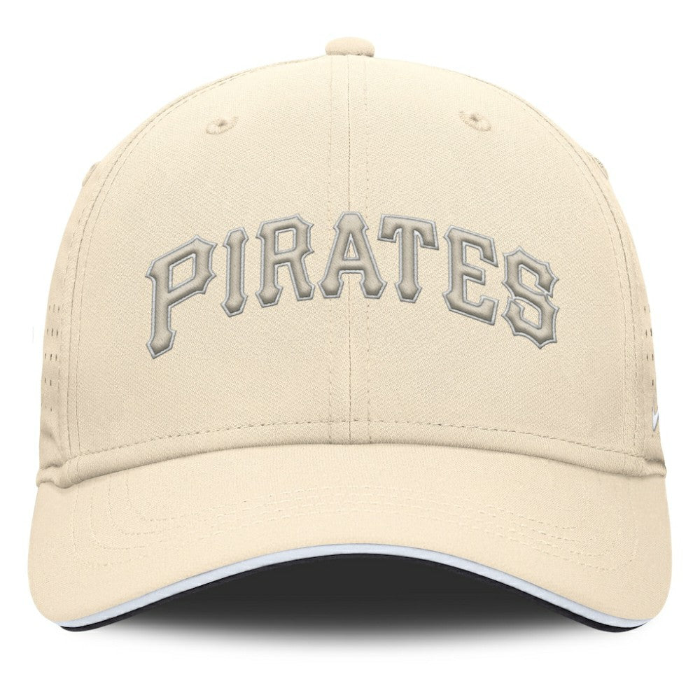 Pittsburgh Pirates Nike Rise Performance Flex Hat - Cream Hats