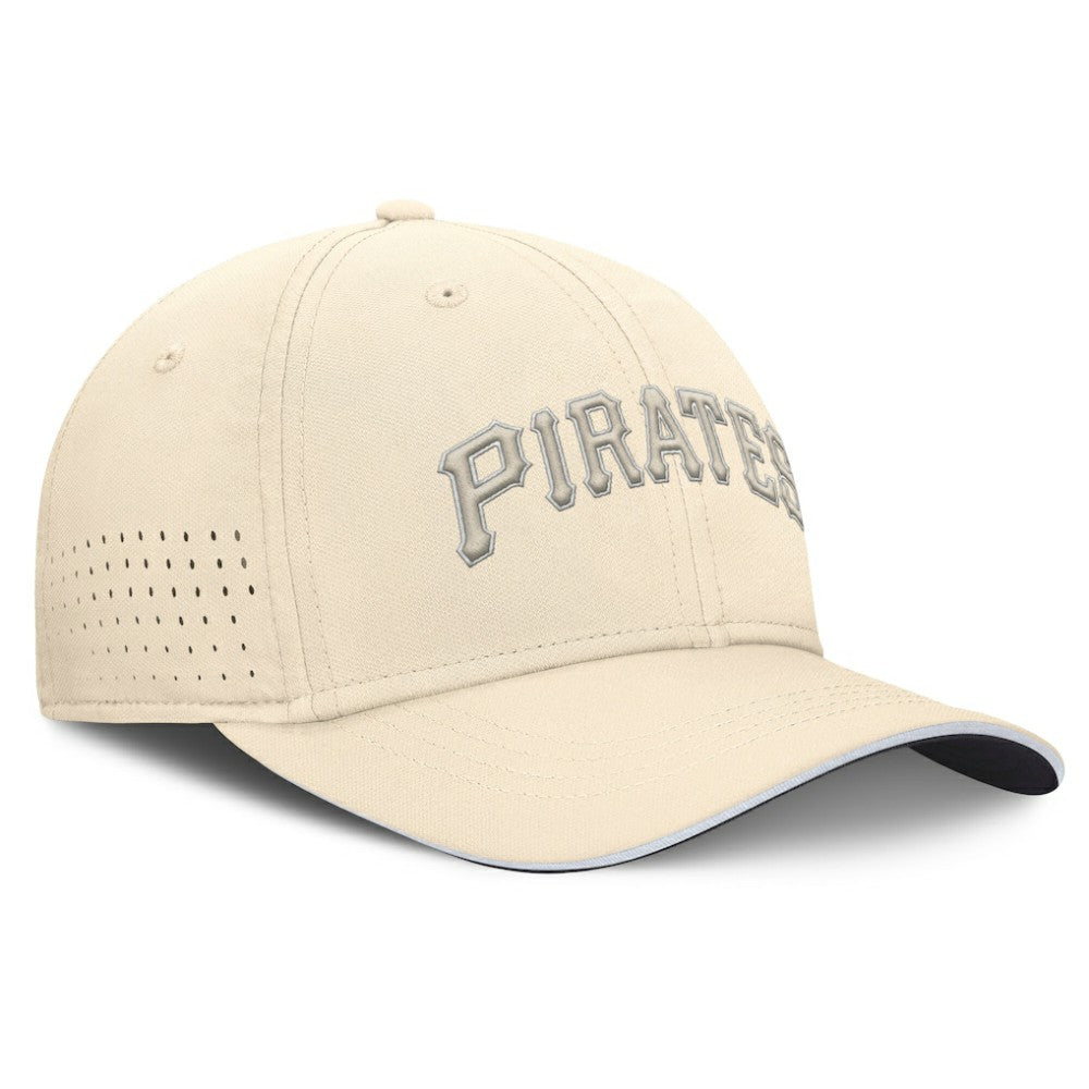 Pittsburgh Pirates Nike Rise Performance Flex Hat - Cream Hats