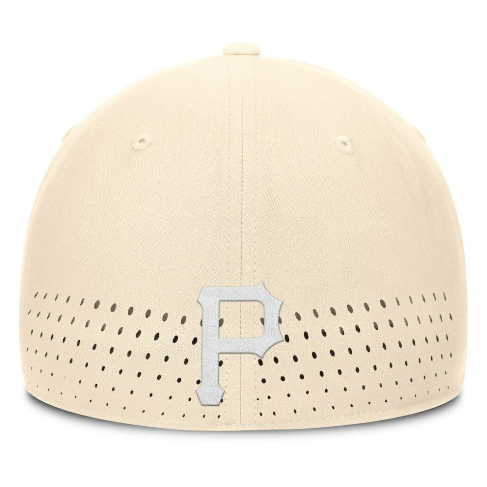 Pittsburgh Pirates Nike Rise Performance Flex Hat - Cream Hats