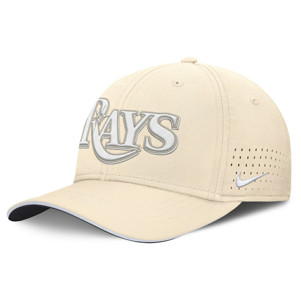 Tampa Bay Rays Nike Rise Performance Flex Hat - Cream Hats