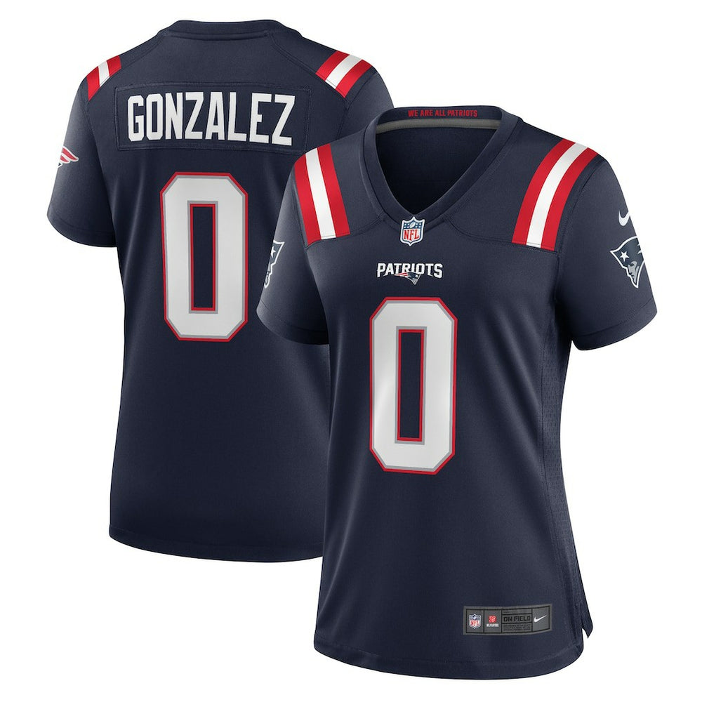 NFL Christian Gonzalez New England Patriots Women's Team Game Jersey - Navy