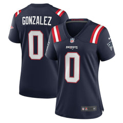 NFL Christian Gonzalez New England Patriots Women's Team Game Jersey - Navy