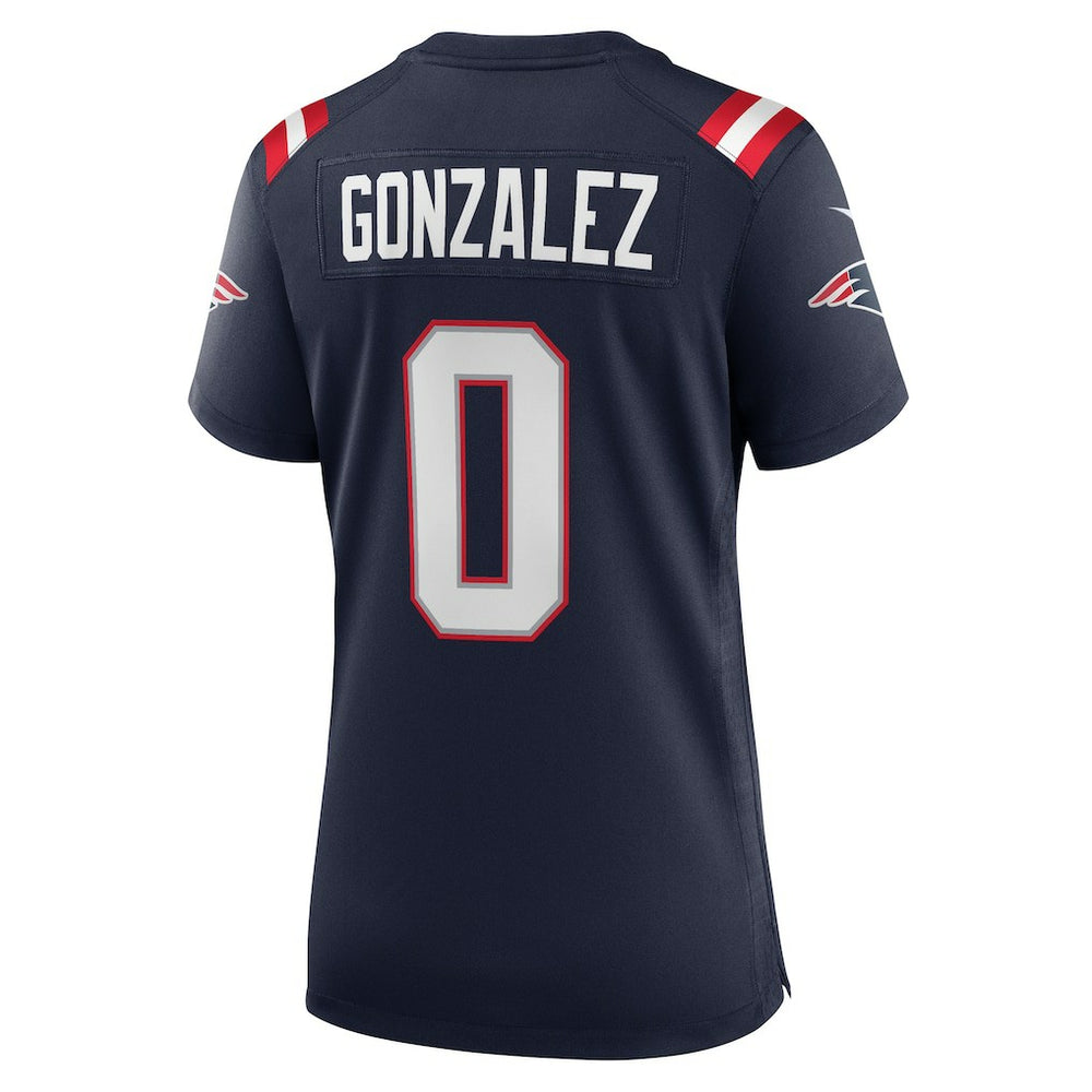 NFL Christian Gonzalez New England Patriots Women's Team Game Jersey - Navy
