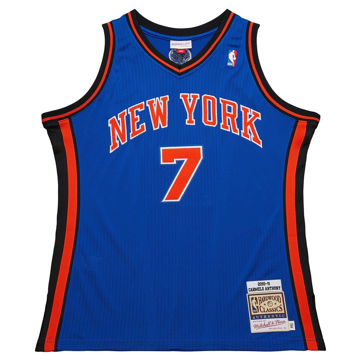 Carmelo Anthony New York Knicks 2010/11 Hardwood Classics Authentic Jersey Blue
