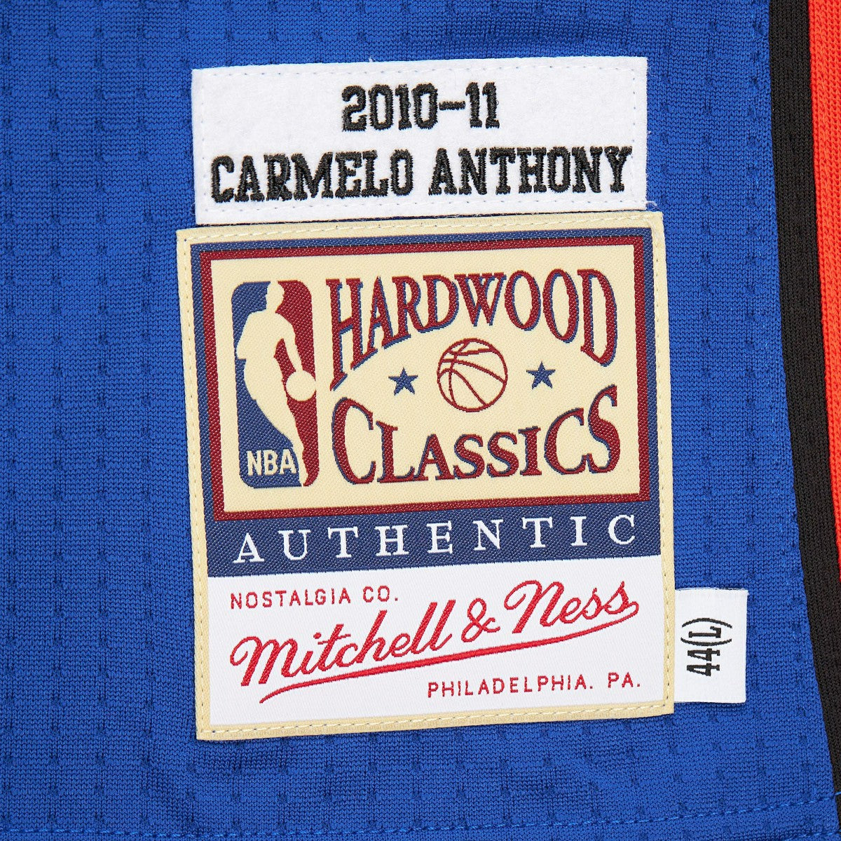Carmelo Anthony New York Knicks 2010/11 Hardwood Classics Authentic Jersey Blue