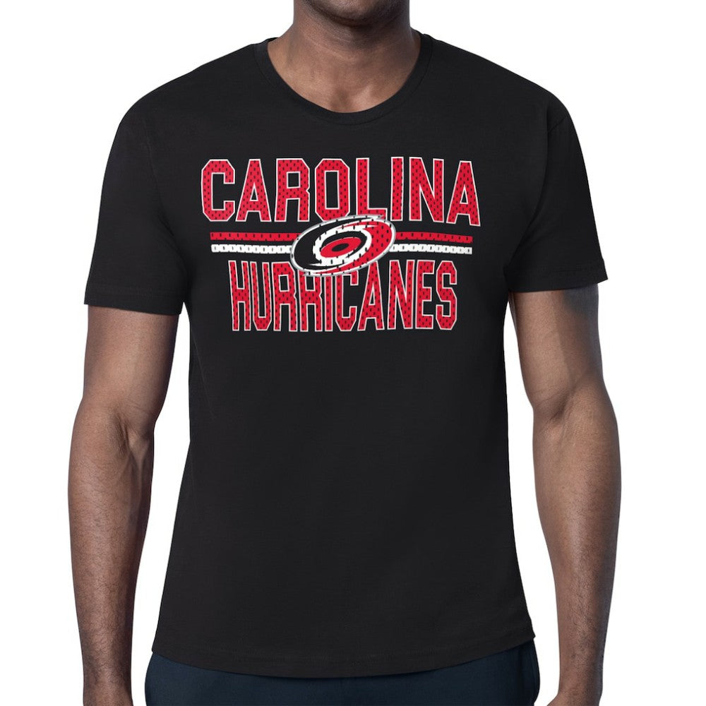 NHL Carolina Hurricanes Starter Mesh Look Team Name T-Shirt - Black