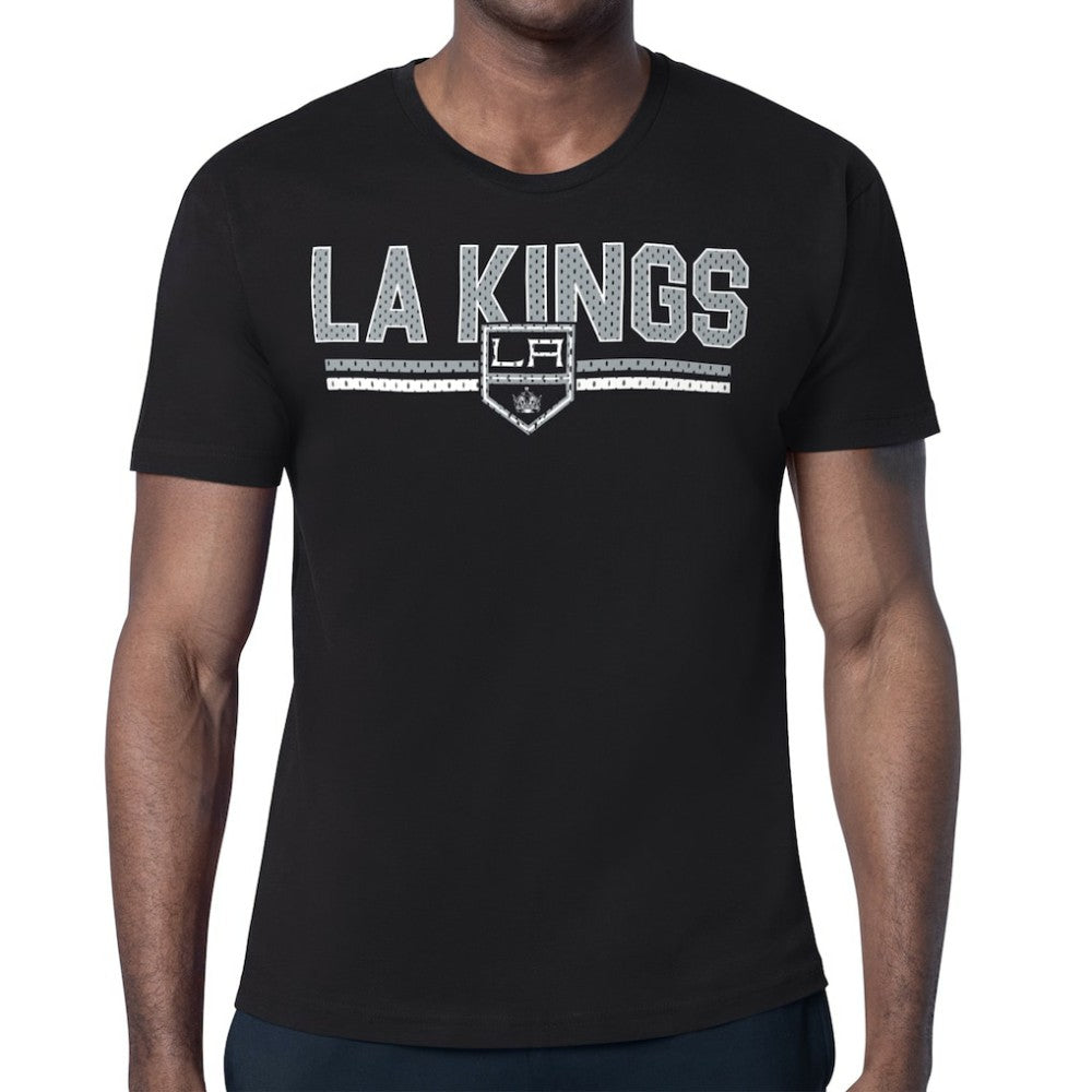 NHL Los Angeles Kings Starter Mesh Look Team Name T-Shirt - Black