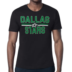 NHL Dallas Stars Starter Mesh Look Team Name T-Shirt - Black