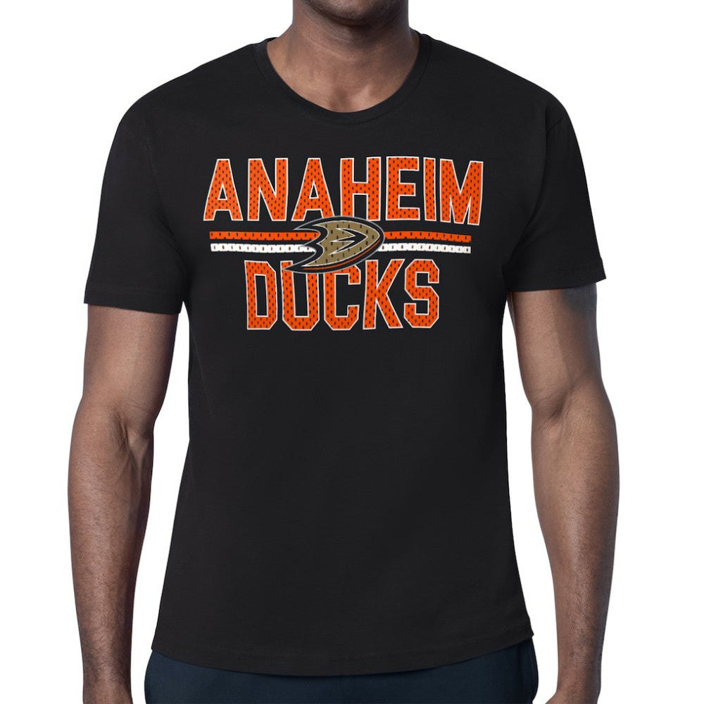 NHL Anaheim Ducks Starter Mesh Look Team Name T-Shirt - Black