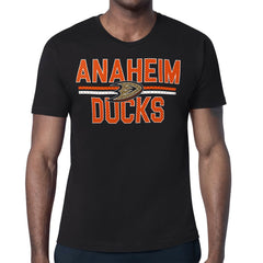 NHL Anaheim Ducks Starter Mesh Look Team Name T-Shirt - Black
