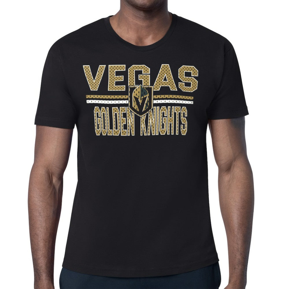 NHL Vegas Golden Knights Starter Mesh Look Team Name T-Shirt - Black