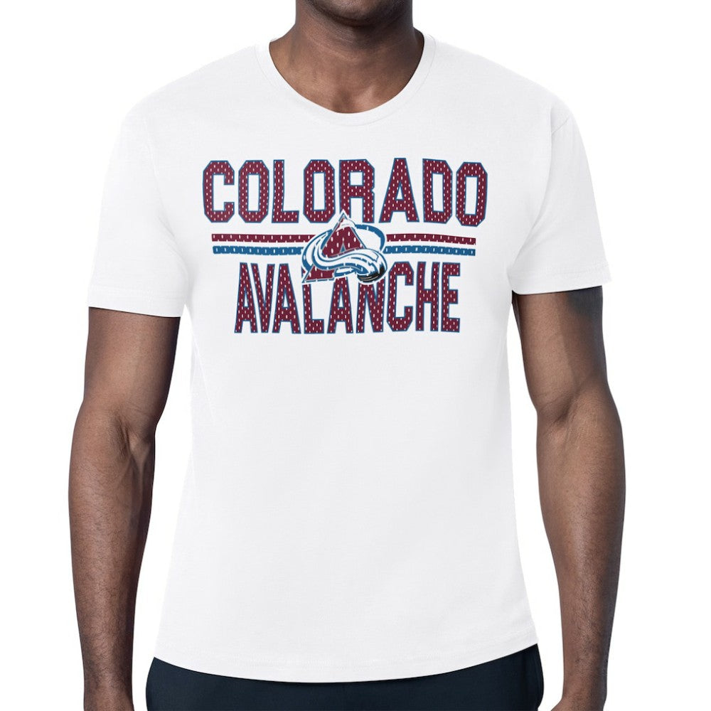 NHL Colorado Avalanche Starter Mesh Look Team Name T-Shirt - White