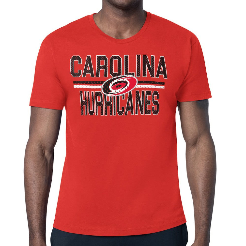 NHL Carolina Hurricanes Starter Mesh Look Team Name T-Shirt - Red
