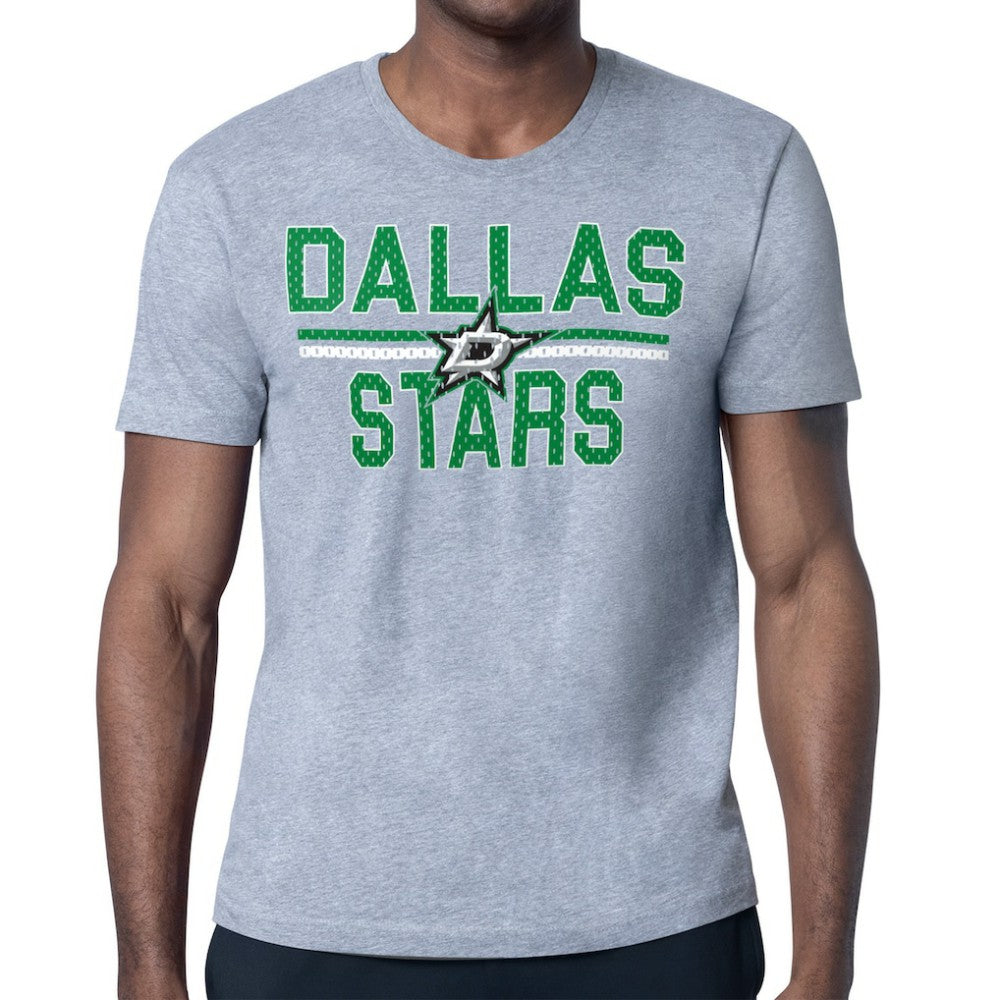 NHL Dallas Stars Starter Mesh Look Team Name T-Shirt - Heather Gray