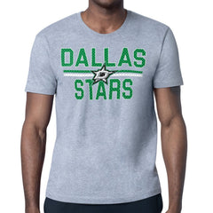 NHL Dallas Stars Starter Mesh Look Team Name T-Shirt - Heather Gray