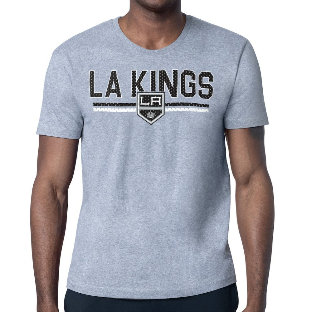 NHL Los Angeles Kings Starter Mesh Look Team Name T-Shirt - Heather Gray