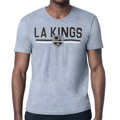 NHL Los Angeles Kings Starter Mesh Look Team Name T-Shirt - Heather Gray