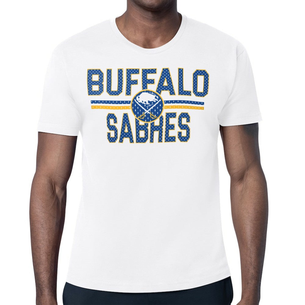 NHL Buffalo Sabres Starter Mesh Look Team Name T-Shirt - White