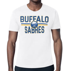 NHL Buffalo Sabres Starter Mesh Look Team Name T-Shirt - White