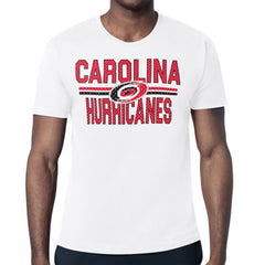 NHL Carolina Hurricanes Starter Mesh Look Team Name T-Shirt - White