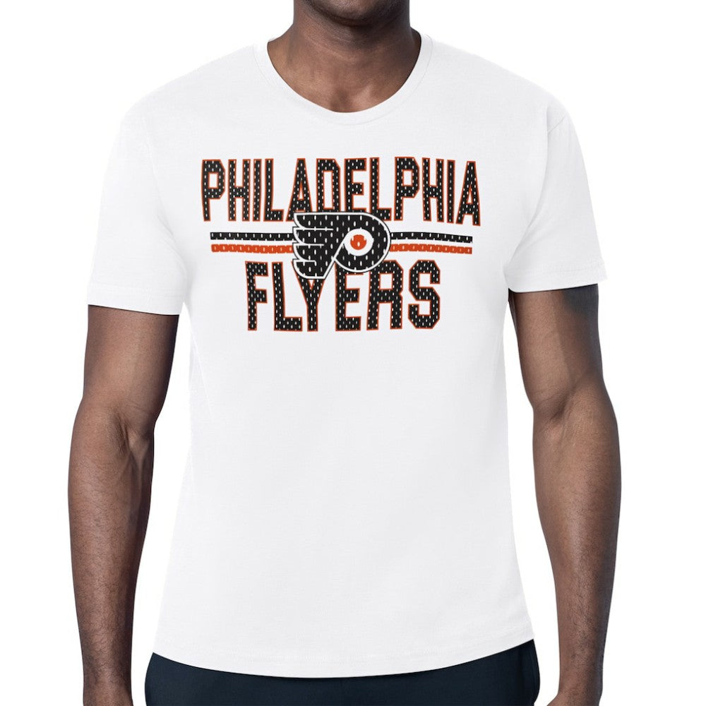 NHL Philadelphia Flyers Starter Mesh Look Team Name T-Shirt - White