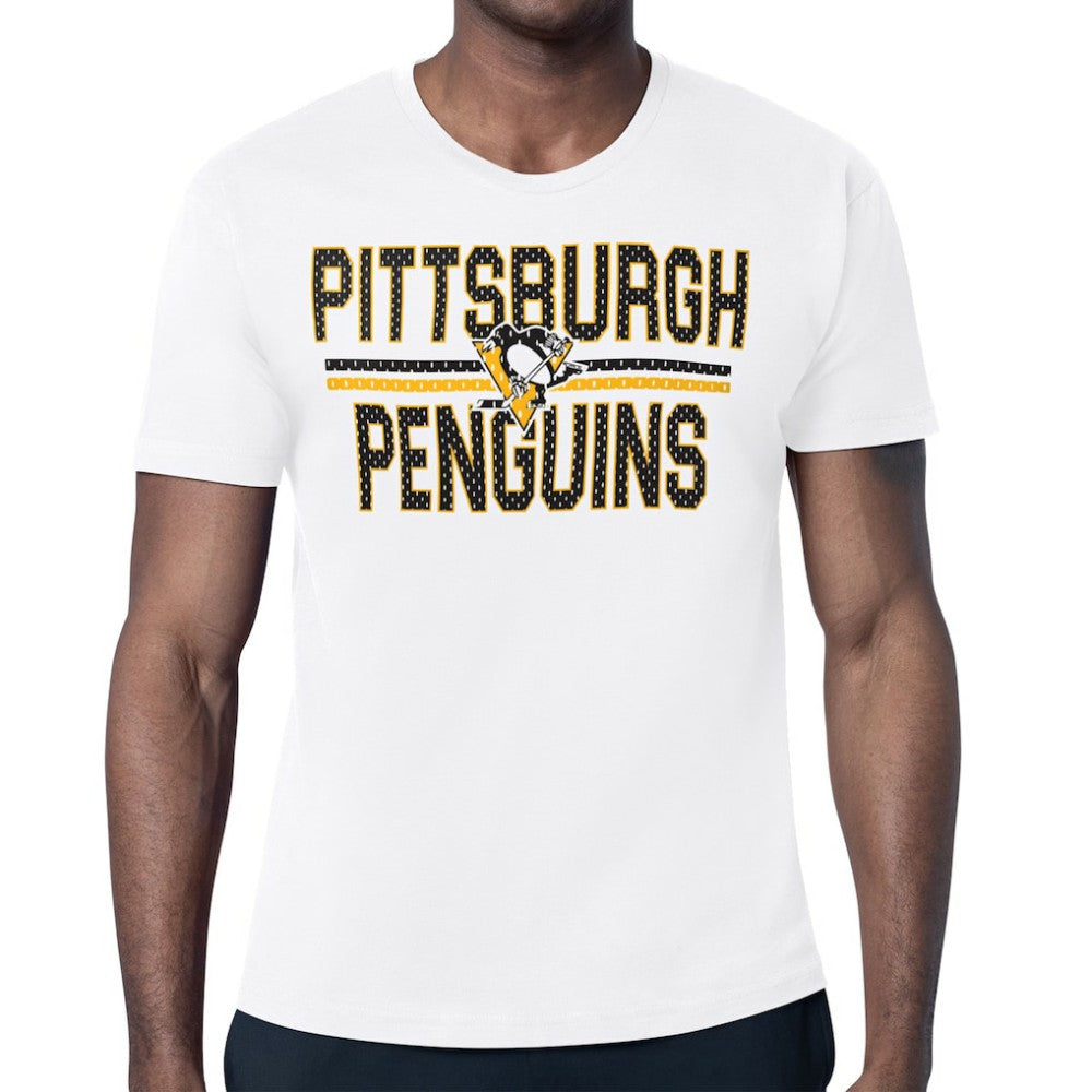 NHL Pittsburgh Penguins Starter Mesh Look Team Name T-Shirt - White
