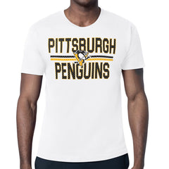 NHL Pittsburgh Penguins Starter Mesh Look Team Name T-Shirt - White