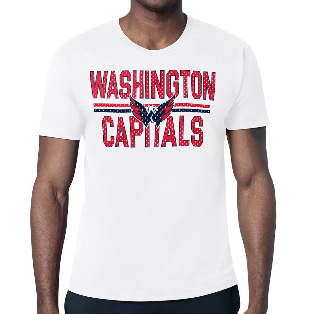 NHL Washington Capitals Starter Mesh Look Team Name T-Shirt - White