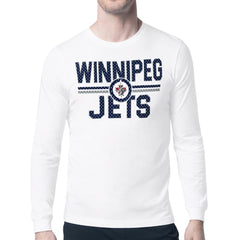 NHL Winnipeg Jets Starter Mesh Look Team Name Long Sleeve T-Shirt - White