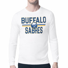 NHL Buffalo Sabres Starter Mesh Look Team Name Long Sleeve T-Shirt - White