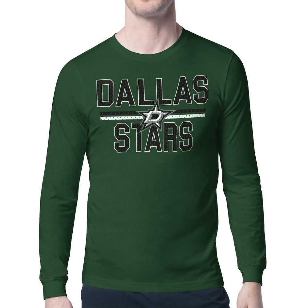 NHL Dallas Stars Starter Mesh Look Team Name Long Sleeve T-Shirt - Green