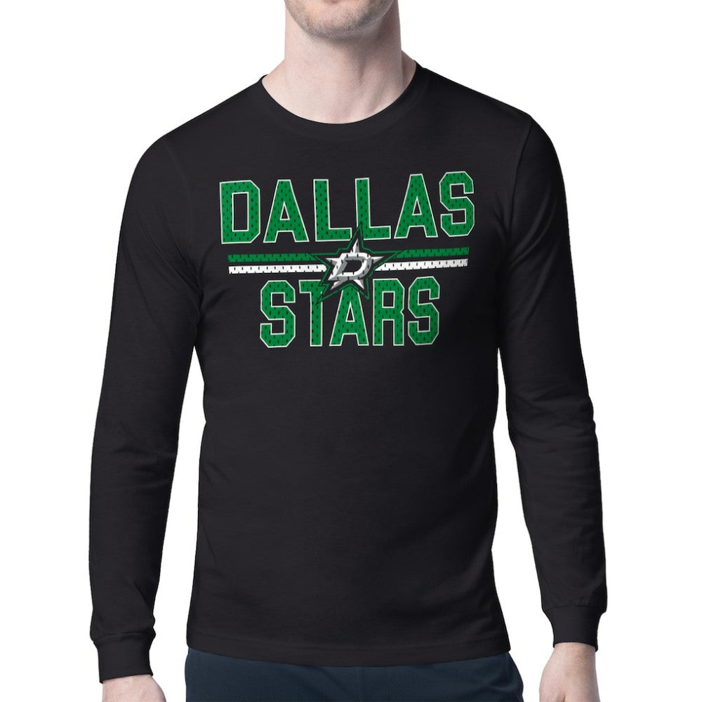 NHL Dallas Stars Starter Mesh Look Team Name Long Sleeve T-Shirt - Black