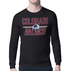 NHL Colorado Avalanche Starter Mesh Look Team Name Long Sleeve T-Shirt - Black
