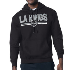 NHL Los Angeles Kings Starter Mesh Look Team Name Logo Tri-Blend Pullover Hoodie - Black