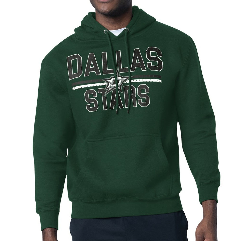 NHL Dallas Stars Starter Mesh Look Team Name Logo Tri-Blend Pullover Hoodie - Green