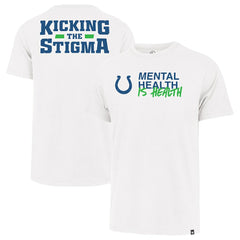 Indianapolis Colts '47 Unisex Mental Health is Health Kicking the Stigma Franklin T-Shirt White