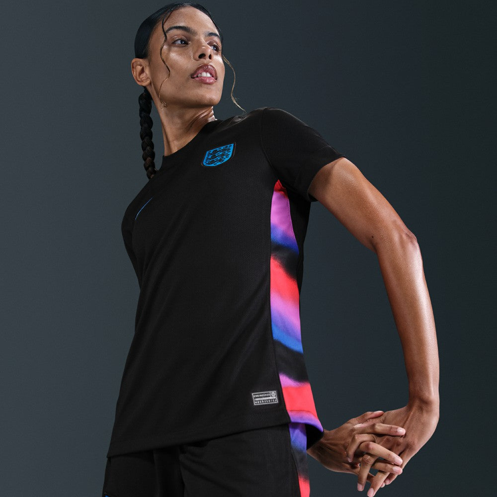 England Women's National Team Women's 2025/26 Away Replica Jersey Black