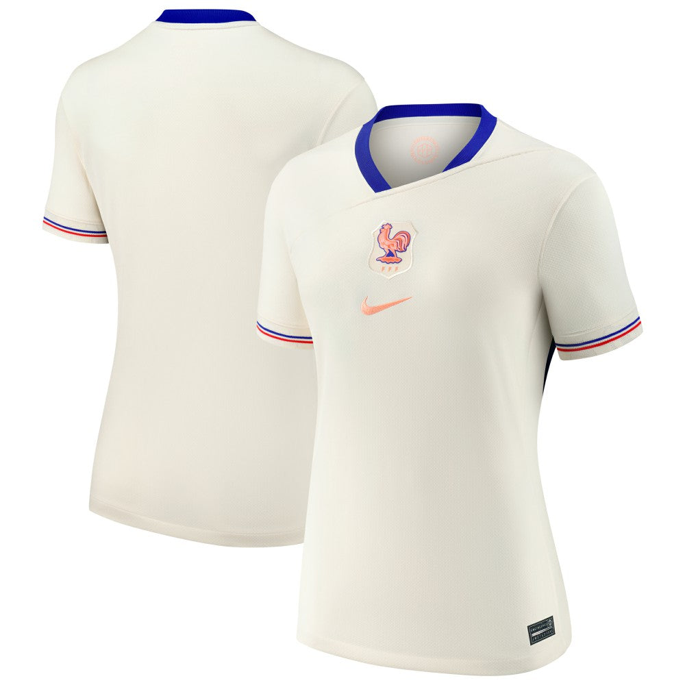 France Women's National Team Women's 2025/26 Away Replica Jersey Cream