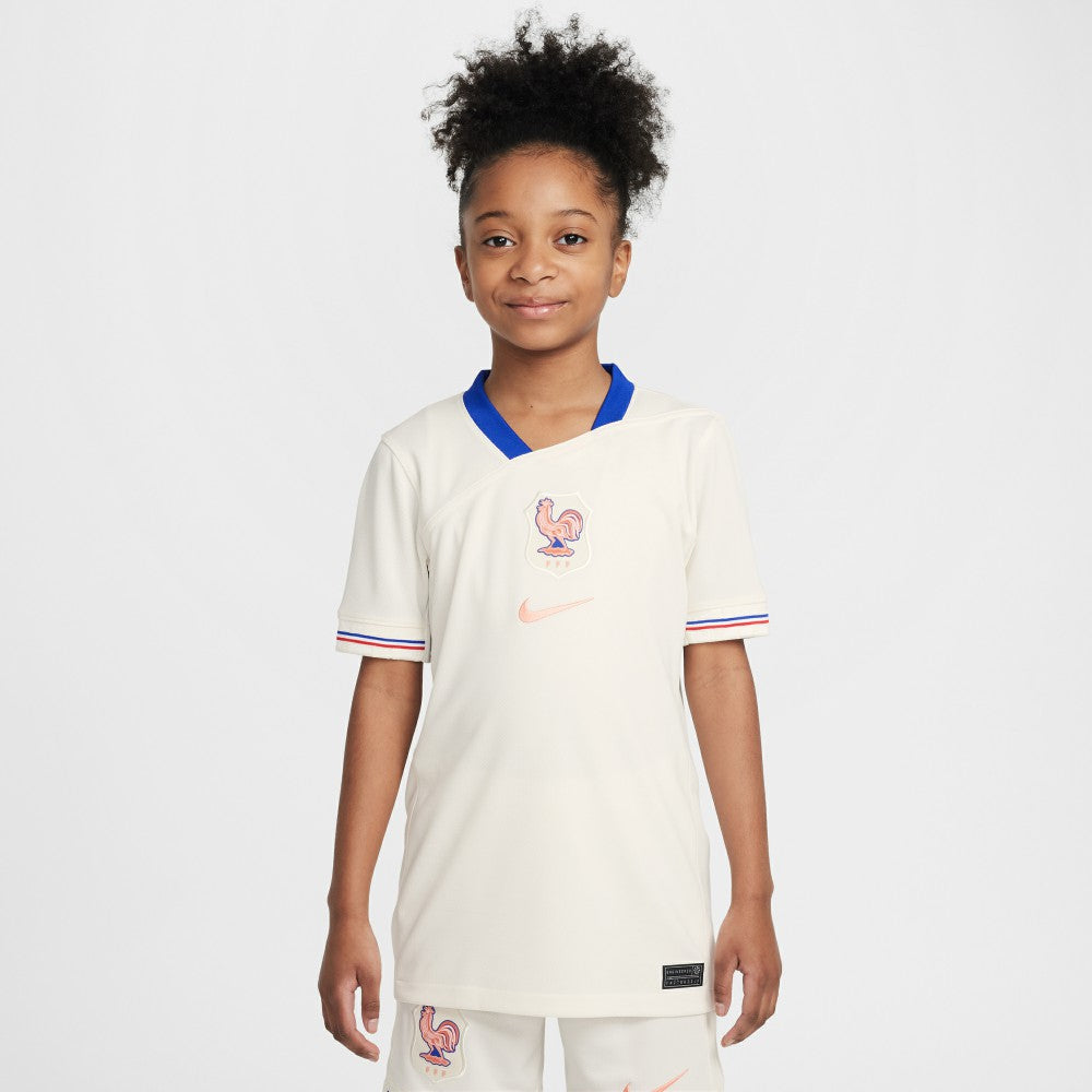France Women's National Team Youth 2025/26 Away Replica Jersey Cream