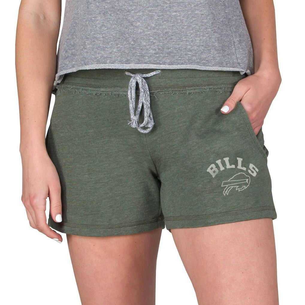 Buffalo Bills Concepts Sport Women's Mainstream French Terry Tri-Blend Shorts Green