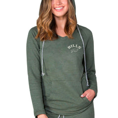 Buffalo Bills Concepts Sport Women's Mainstream Terry Tri-Blend V-Neck Pullover Hoodie Green