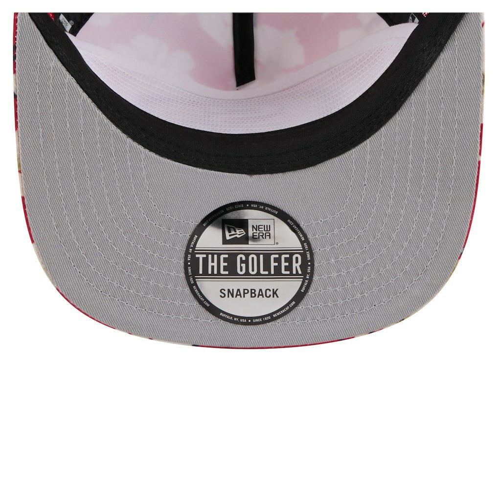 San Francisco 49ers New Era Adventure Pattern Golfer Snapback Hat Scarlet