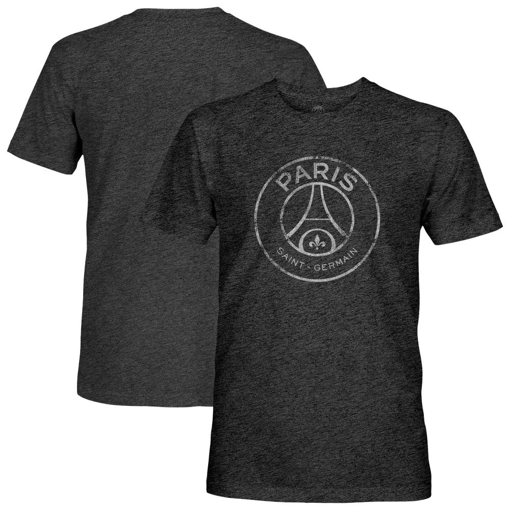 Paris Saint-Germain 1863FC Mono Badge Vintage Tri-Blend T-Shirt Black