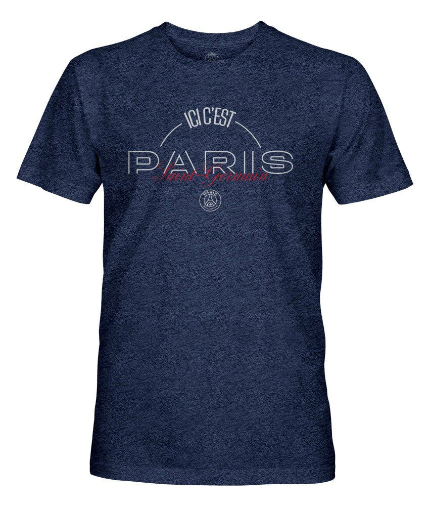 Paris Saint-Germain 1863FC Slogan Vintage Tri-Blend T-Shirt Navy