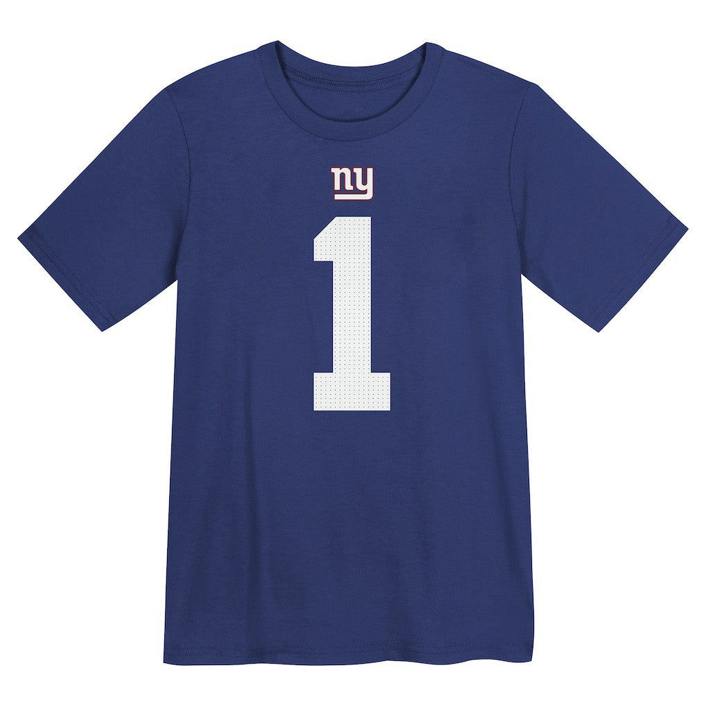 Malik Nabers New York Giants Preschool Name & Number T-Shirt Royal