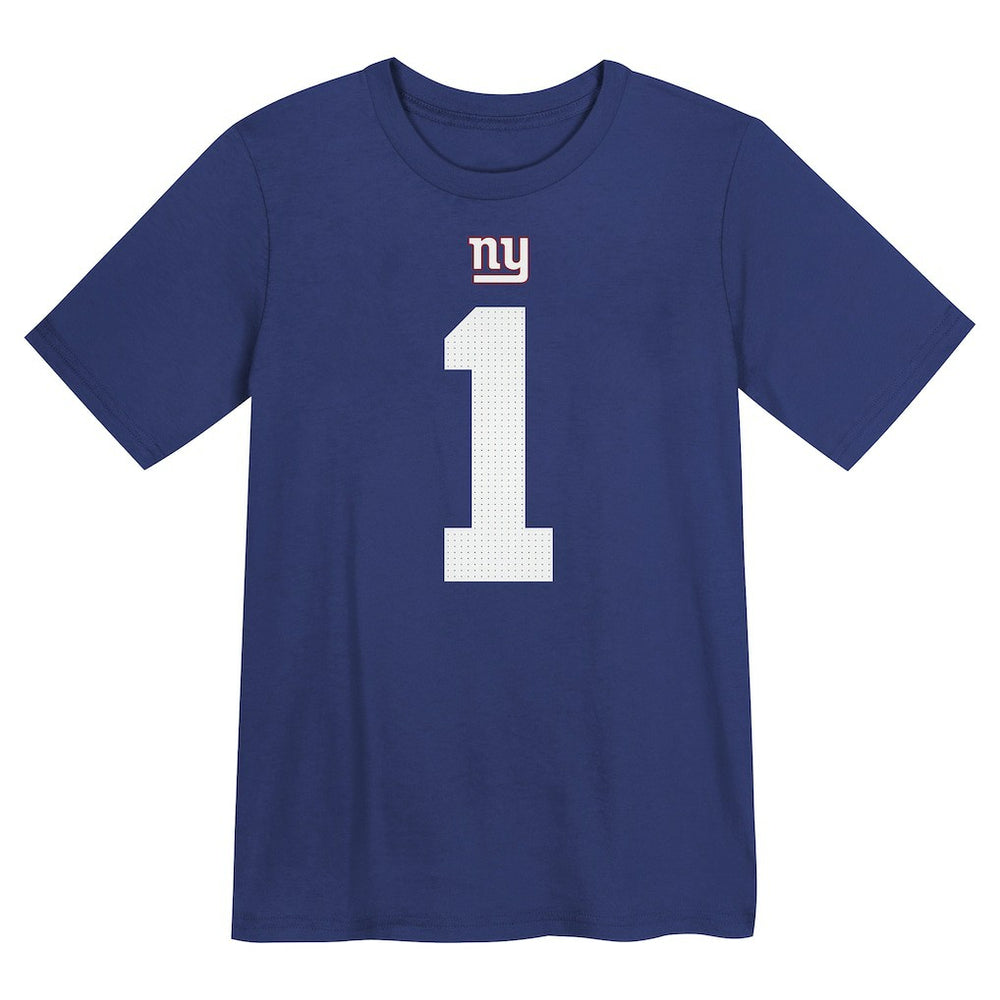 Malik Nabers New York Giants Preschool Name & Number T-Shirt Royal