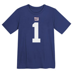 Malik Nabers New York Giants Preschool Name & Number T-Shirt Royal