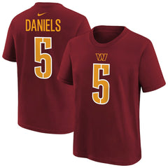 Jayden Daniels Washington Commanders Preschool Player Name & Number T-Shirt Burgundy